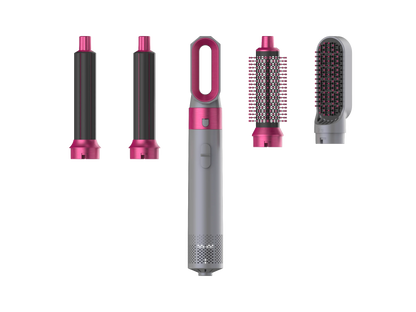 5 in 1 Low Noise Hair Styler Professional Hair Curling Straightening Hair Drying Hot Air Brushes 1000W